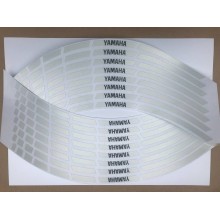Светоотражающие полоски безопасности на обод колеса мотоцикла Yamaha серебро