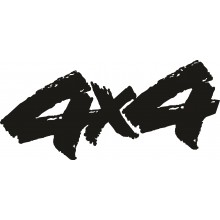 Автомобільна наклейка 4х4 чорна розміром 30х14 см Автомобільна наклейка 4х4 чорна розміром 30х14 см