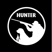 Автомобільна наклейка для мисливців ПОЛЮВАННЯ №2 HUNTER біла Автомобільна наклейка для мисливців ПОЛЮВАННЯ №2 HUNTER біла