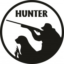 Автомобільна наклейка для мисливців ПОЛЮВАННЯ №2 HUNTER чорна Автомобільна наклейка для мисливців ПОЛЮВАННЯ №2 HUNTER чорна