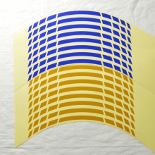 Світловідбивні смужки безпеки на обід колеса мотоцикла Combined Сині/Жовті Світловідбивні смужки безпеки на обід колеса мотоцикла Combined Сині/Жовті