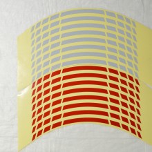 Світловідбивні смужки безпеки на обід колеса мотоцикла Combined Червоні/Білі Світловідбивні смужки безпеки на обід колеса мотоцикла Combined Червоні/Білі