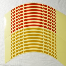 Світловідбивні смужки безпеки на обід колеса мотоцикла Combined Червоні/Жовті Світловідбивні смужки безпеки на обід колеса мотоцикла Combined Червоні/Жовті