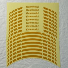 Світловідбивні смужки безпеки на обід колеса мотоцикла Combined Kawasaki Жовті