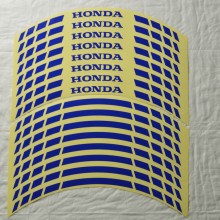 Світловідбивні смужки безпеки на обід колеса мотоцикла Combined Honda Сині