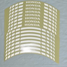 Світловідбивні смужки безпеки на обід колеса мотоцикла Combined Honda Білі