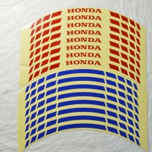 Світловідбивні смужки безпеки на обід колеса мотоцикла Combined Honda Сині/Червоні