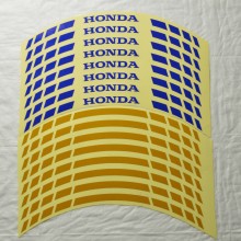 Світловідбивні смужки безпеки на обід колеса мотоцикла Combined Honda Жовті/Сині