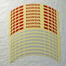 Світловідбивні смужки безпеки на обід колеса мотоцикла Combined Honda Білі/Червоні