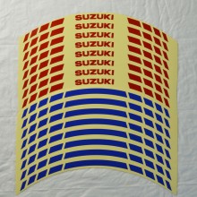 Світловідбивні смужки безпеки на обід колеса мотоцикла Combined Suzuki Сині/Червоні Світловідбивні смужки безпеки на обід колеса мотоцикла Combined Suzuki Сині/Червоні