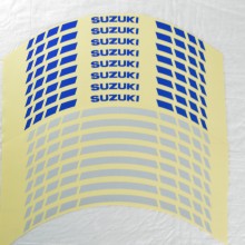 Світловідбивні смужки безпеки на обід колеса мотоцикла Combined Suzuki Білі/Сині Світловідбивні смужки безпеки на обід колеса мотоцикла Combined Suzuki Білі/Сині