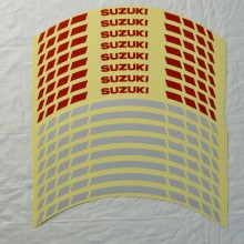 Світловідбивні смужки безпеки на обід колеса мотоцикла Combined Suzuki Білі/Червоні Світловідбивні смужки безпеки на обід колеса мотоцикла Combined Suzuki Білі/Червоні