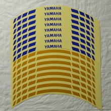 Світловідбивні смужки безпеки на обід колеса мотоцикла Combined Yamaha Жовті/Сині Світловідбивні смужки безпеки на обід колеса мотоцикла Combined Yamaha Жовті/Сині