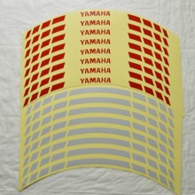 Світловідбивні смужки безпеки на обід колеса мотоцикла Combined Yamaha Білі/Червоні Світловідбивні смужки безпеки на обід колеса мотоцикла Combined Yamaha Білі/Червоні