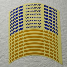 Світловідбивні смужки безпеки на обід колеса мотоцикла Combined Viper Жовті/Сині Світловідбивні смужки безпеки на обід колеса мотоцикла Combined Viper Жовті/Сині
