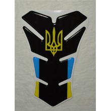 Об'ємна захисна патріотична мото наклейки на бак мотоцикла Герб України Об'ємна захисна патріотична мото наклейки на бак мотоцикла Герб України