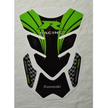 Объёмная защитная наклейка на бак мотоцикла Kawasaki Black-Green Объёмная защитная наклейка на бак мотоцикла Kawasaki Black-Green