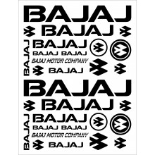 Стікерпак подвійний комплект наклейок BAJAJ Чорний Глянець