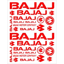 Стікерпак подвійний комплект наклейок BAJAJ Червоний Глянець