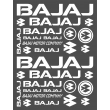 Стікерпак подвійний комплект наклейок BAJAJ Білий Глянець