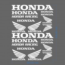 Стікерпак подвійний комплект наклейок HONDA Білий Глянець