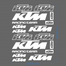 Стікерпак подвійний комплект наклейок KTM Білий Глянець