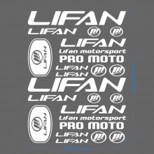 Стікерпак подвійний комплект наклейок LIFAN Білий Глянець