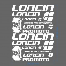 Стікерпак подвійний комплект наклейок LONCIN Білий Глянець