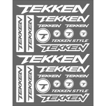 Стікерпак подвійний комплект наклейок TEKKEN Білий Глянець