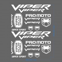 Стікерпак подвійний комплект наклейок VIPER Білий Глянець