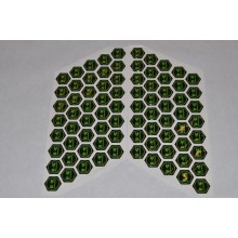 Об'ємна захисна наклейка соти на бак мотоцикла Kawasaki
